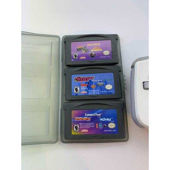 Nintendo Game Boy Advance Console White & 3 Games Tested New Screen Lense - Picture 2 of 6
